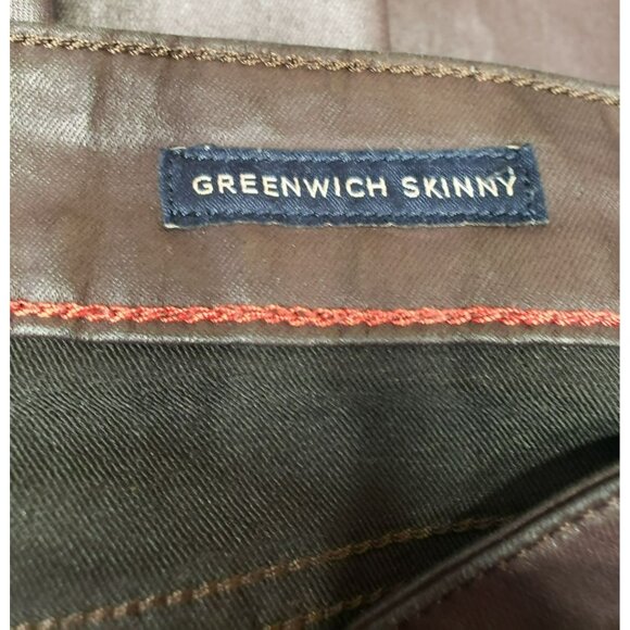 Tommy Hilfiger Greenwich Skinny Jeans, Brown, Waxed Denim, Size 12 Made In India - Picture 3 of 10